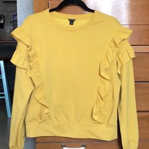 Ann Taylor ruffled sweatshirt size M